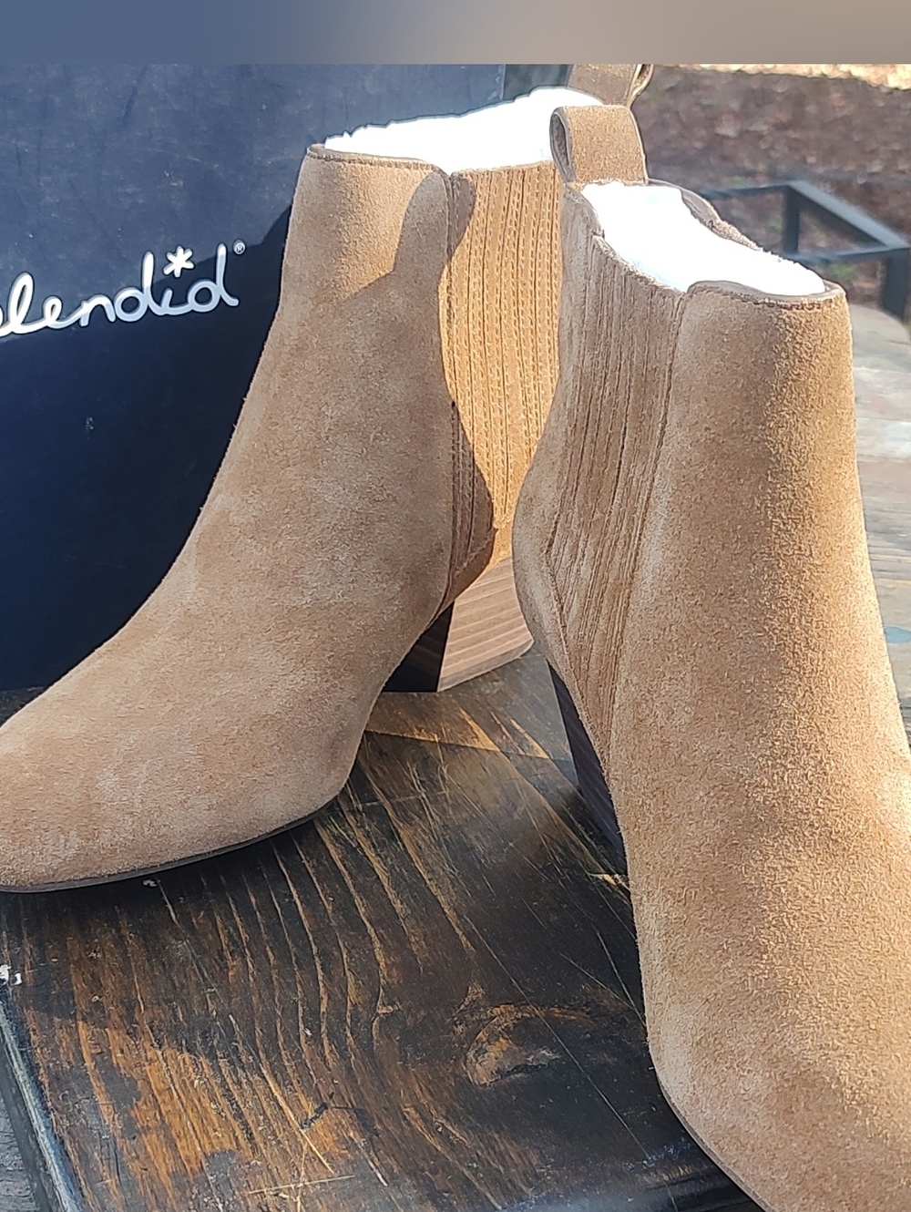 Splendid -Tan Suede Chelsea Ankle Boots for Women Sz9